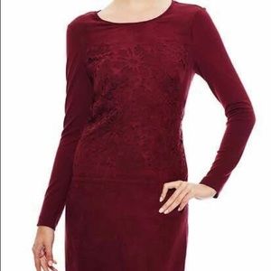 Laser Cut Faux Suede Dress NWT Jessica Simpson